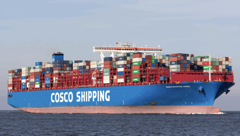 large container ship with name COSCO Shiping