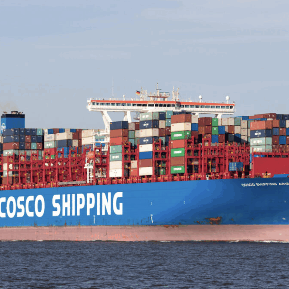large container ship with name COSCO Shiping