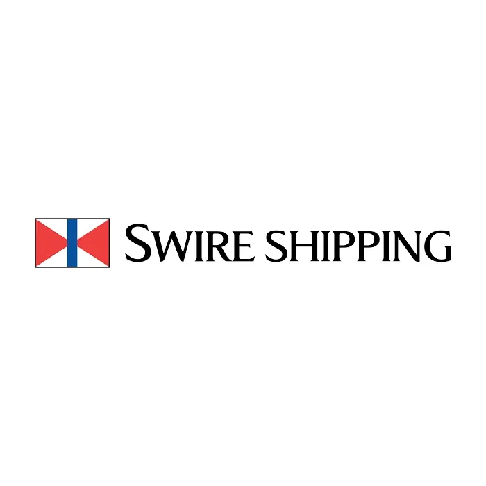 Swire Shipping logo with a red, white, and blue flag icon next to the company name in black text.